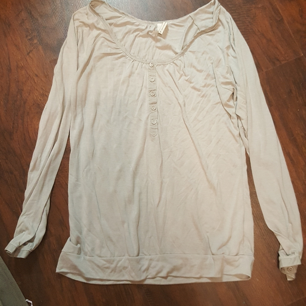 Woman's xl top Gray old navy long sleeve